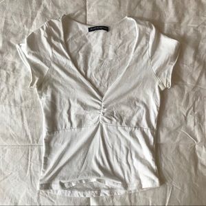White Brandy Melville short sleeve top